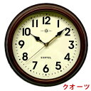 【無料ラッピングサービス有り】天然木レトロ時計 アンティーク掛け時計 アラビア数字 クォーツ アンティークブラウン QL714AAN さんてる 日本製
