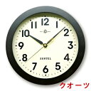 【無料ラッピングサービス有り】天然木スタンダード 掛け時計 アラビア数字 クオーツ ライトブラック QL727ADBK さんてる 日本製