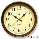 【無料ラッピングサービス有り】天然木 アンティーク掛け時計 アンティークブラウン クオーツ QL737AAN さんてる 日本製