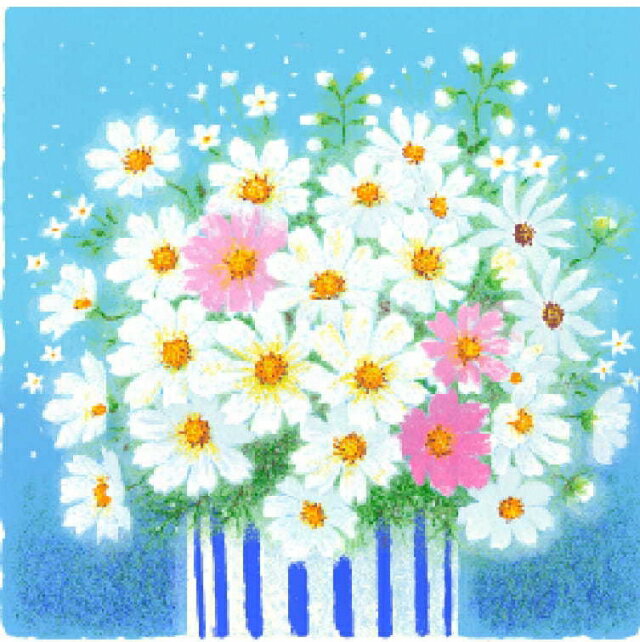 【無料ラッピングサービス有り】 吉岡浩太郎 額縁付きシルクスクリーン（版画）348×348mm 開運風水 白..