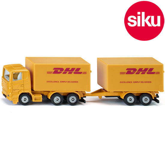 ＜ボーネルンド＞ Siku（ジク）社輸入ミニカー1694 DHLトラック トレーラー付