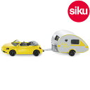 ＜ボーネルンド＞ Siku（ジク）社輸入ミニカー1629 VW フォルクスワーゲン ビートル キャラバン付き