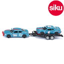 ＜ボーネルンド＞ Siku（ジク）社輸入ミニカー2565 ダッジ チャージャートレーラー ダッジレーシング積載 1/55