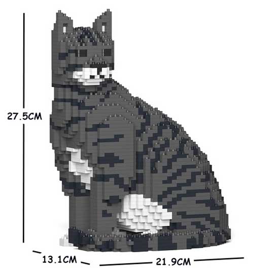 樂天商城 - 【無料ラッピングサービス有り】JEKCA ジェッカブロック トラネコ トラ猫 グレー 02S-M02 Sculptor 立体パズル 組立パズル