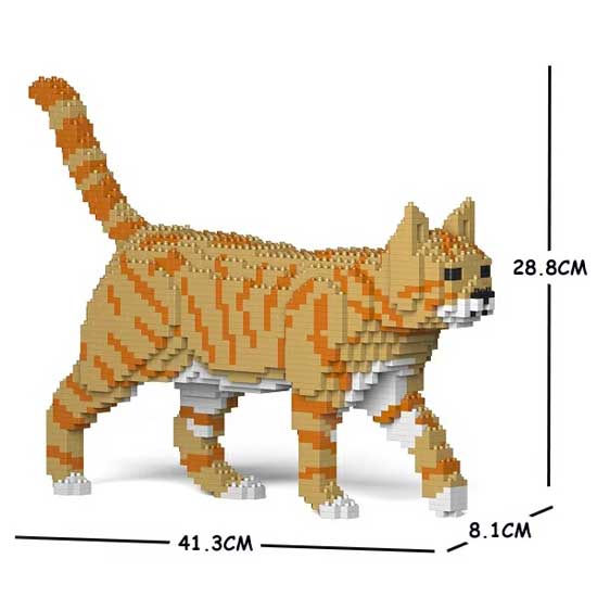 JEKCA ジェッカブロック トラネコ トラ猫 茶 03S-M01 Sculptor 立体パズル 組立パズル