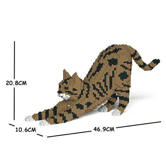 【無料ラッピングサービス有り】JEKCA ジェッカブロック トラネコ トラ猫 ベージュ 05S-M04 ネコ 猫 Sculptor 立体パズル 組立パズル