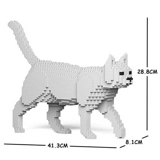 【無料ラッピングサービス有り】JEKCA ジェッカブロック 白猫 07S-M01 シロネコ Sculptor 立体パズル 組立パズル