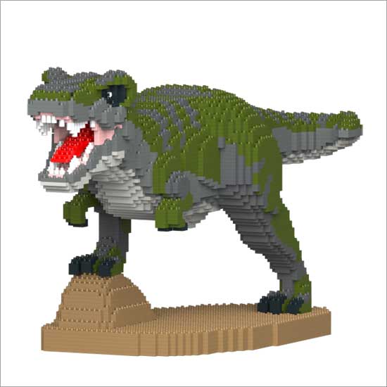 JEKCA ジェッカブロック Tレックス ティラノサウルス 緑 02S-M01 Sculptor 立体パズル 組立パズル 2