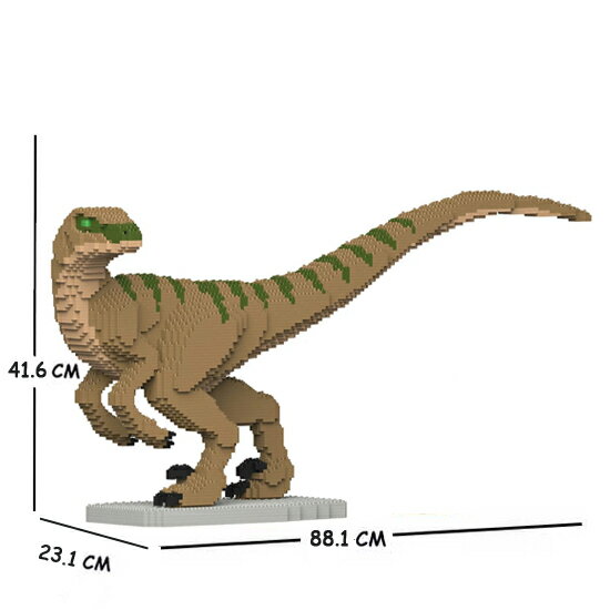 JEKCA ジェッカブロック ベロキラプトル 茶 01S-M02 Sculptor 立体パズル 組立パズル