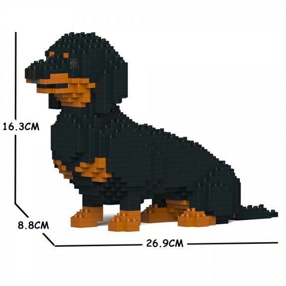 JEKCA ジェッカブロック ダックスフンド 黒 03S-M01 Sculptor 立体パズル 組立パズル