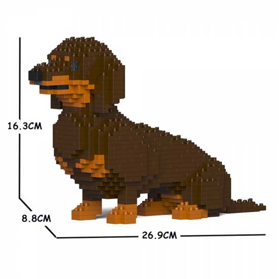 JEKCA ジェッカブロック ダックスフンド 茶 03S-M02 Sculptor 立体パズル 組立パズル