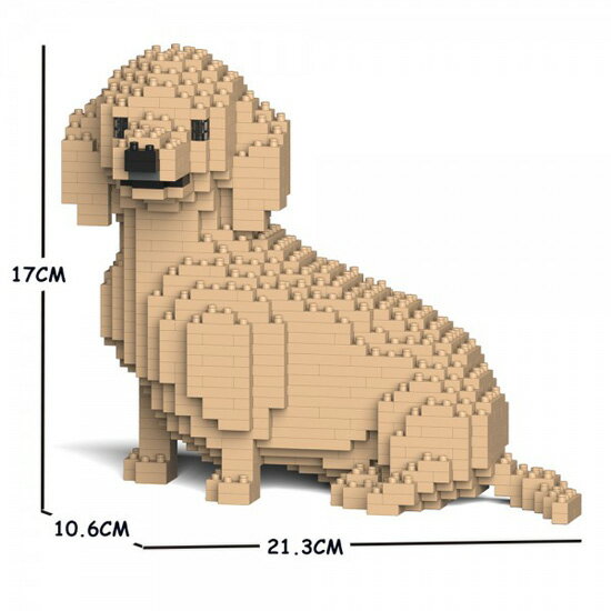 JEKCA ジェッカブロック ダックスフンド ベージュ 05S-M03 Sculptor 立体パズル 組立パズル