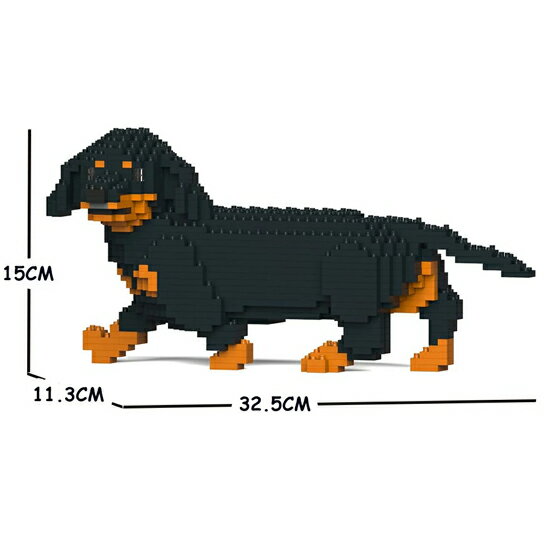 JEKCA ジェッカブロック ダックスフンド 黒 06S-M01 Sculptor 立体パズル 組立パズル