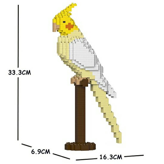 JEKCA ジェッカブロック オカメインコ ホワイト 01S Sculptor 立体パズル 組立パズル