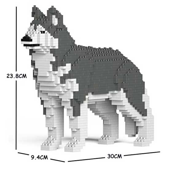 【無料ラッピングサービス有り】JEKCA ジェッカブロック ハスキー グレー 01S-M04 Sculptor 立体パズル 組立パズル