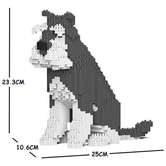 【無料ラッピングサービス有り】JEKCA ジェッカブロック スタンダードシュナウザー グレー白 04S-M01 Sculptor 立体パズル 組立パズル
