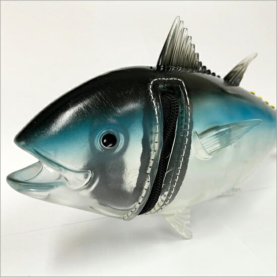 マグロペンケース クロマグロ クリアタイプ ミニポーチ 魚ポーチ 黒マグロ