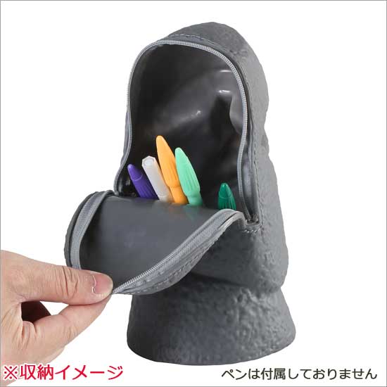 モアイ像ポーチ モアイの小物入れ ペンケース ペン立て