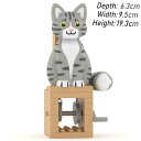 JEKCA ジェッカブロック オートマタ トラ猫 グレー カラクリ人形 からくり ネコ 猫 立体パズル 組立パズル