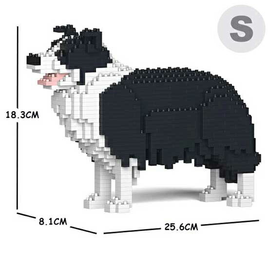 【無料ラッピングサービス有り】JEKCA ジェッカブロック ボーダーコリー 黒白 01S-M01 Sculptor 立体パ..
