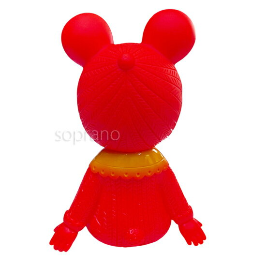 お座りチャーミーちゃん くま耳 耳付き帽子 赤 SWD.R2 児玉産業 ソフビ人形 昭和レトロ お座りバージョン