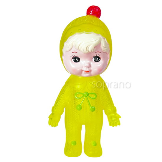 チャーミーちゃん ポンポン帽子 宇山あゆみ コラボ レモンソーダ イエロー WDC.UYM3 児玉産業 ソフビ人形 昭和レトロ