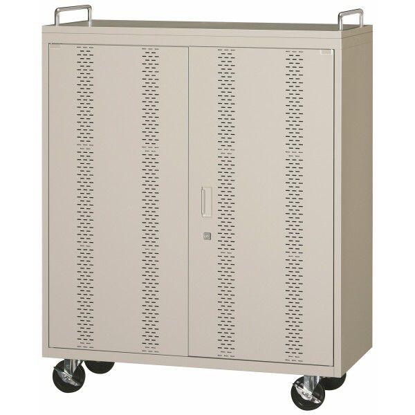 【送料無料】 タブレット保管庫 キャスター付き 40台 鍵付き ニューグレー色 ワゴン キャビネット 保管..