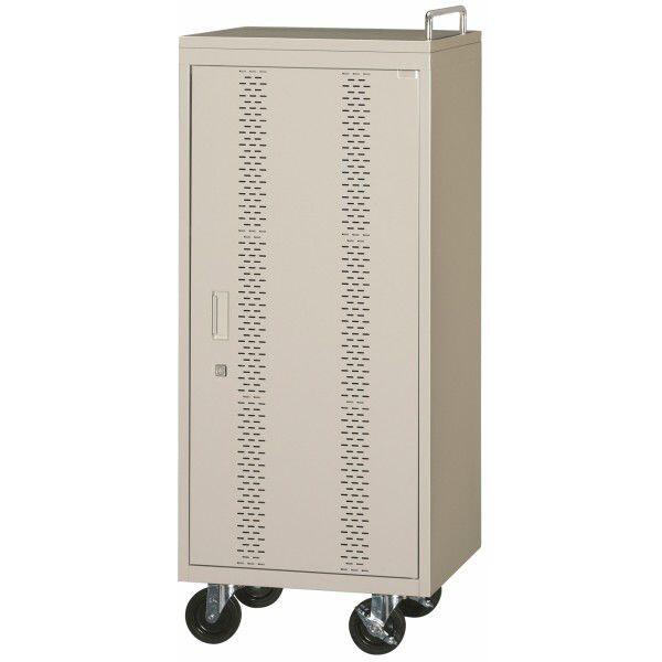 【送料無料】 タブレット保管庫 キャスター付き 16台 鍵付き ニューグレー色 ワゴン キャビネット 保管..