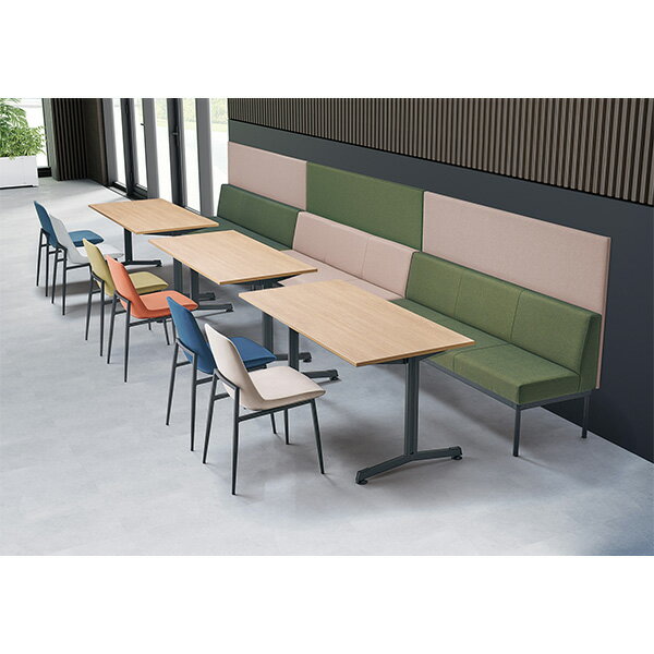 ロビーチェア W1800 D610 H1200 SH420 背付き 3人用 ハイバック 布地 布張りソファ ミーティングチェア ベンチソファ ロビーベンチ ロビーソファ オフィスチェア チェア 施設 待合室 病院 クリニック オフィス家具 カスタマイズ [2]