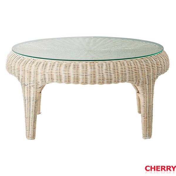 【法人様限定】 リビングテーブル φ700×H350 ラタン 籐 座卓 円卓 センターテーブル カフェテーブル 休憩室 応接室 会議室 オフィス家具 カフェ 喫茶店 バル レストラン ホテル 宿 旅館 待合室 家具 送料無料 cherry 桜屋工業 HOMEDAY