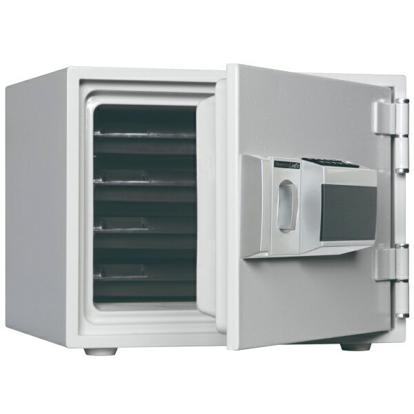 【送料無料】耐火金庫 耐火1時間 プッシュ式 キーレスタイプ 38kg 幅433×奥行410×高356mm DH34-4 A4サイズ用紙収納タイプ ライトグレー 金庫 家庭用 業務用 軒先渡し 防災 防犯 マイナンバー 保管庫 貴重品保管 シンプル SAFE