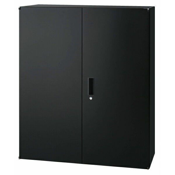 日本製 ブラック 書庫 スチール製 両開き キャビネット 上置 下置 キャビネット オフィス書庫 書棚 本..