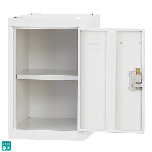 【受注生産品】 1人用 スタンダードロッカー スリム浅型 鍵付き 1人用タイプ ダイヤル錠 TLK-MD1S パーソナルロッカー ロッカー ホワイトグレー色 スチールロッカー スチール製 オフィスロッカー 収納 更衣ロッカー オフィス家具 【日本製】【送料無料】