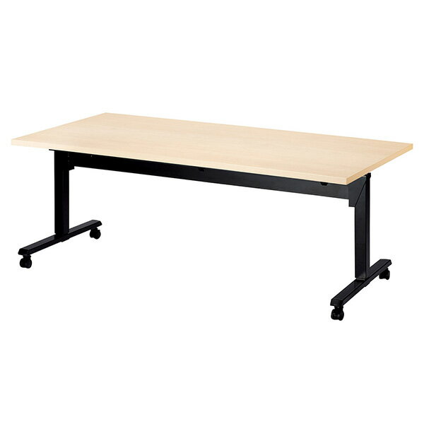 昇降テーブル T字 会議テーブル 幅1800×奥行900×高さ700〜1000mm SWT-1890 キャスター付 スタックテー..
