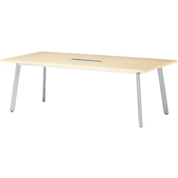 会議テーブル 長方形 幅2100×奥行1000×高さ720mm ワイヤリングBOXタイプ UM-2110KW 4本脚 テーブル 会議用テーブル ミーティングテーブル 高級テーブル 高級会議テーブル 大型テーブル 会議用机 会議机 会議室 NISHIKI ニシキ工業 【法人限定】