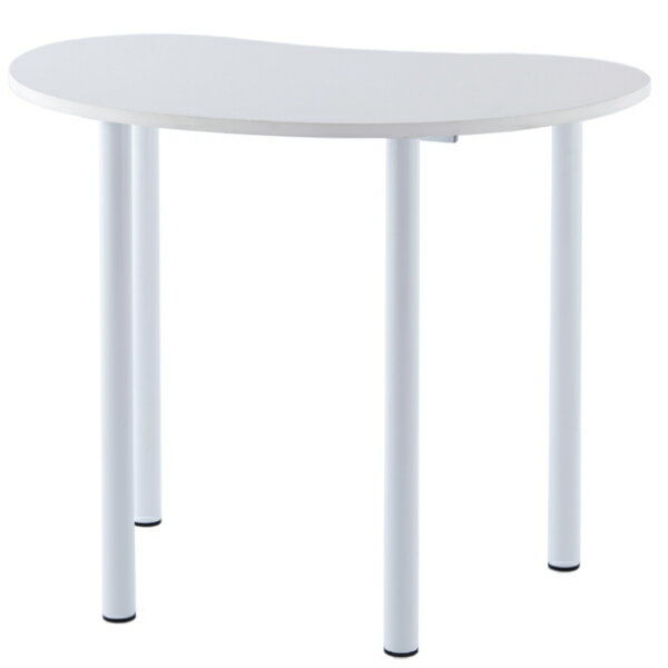 ビーンズ型ハイミーティングテーブル W1200xD800 ホワイト RFHMT-BN1280WJ アールエフヤマカワ RFyamak..