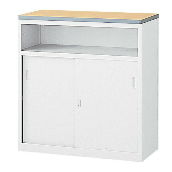 ハイカウンター ホワイト ペールアンダー W900×D454×H950(mm) キャビネット オフィス収納 書類収納 フ..