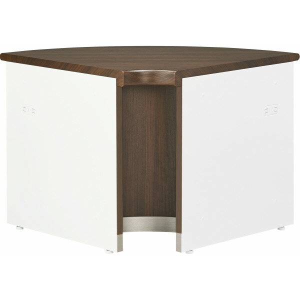 【受注生産品】 ローカウンター 内コーナー 90度 木目 ウォールナット 854R×H700(mm) キャビネット オ..