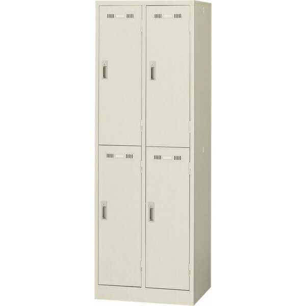 スタンダードロッカー 4人用タイプ シリンダー錠 SLK-4S 更衣室 会社 学校 施設 塾 美容室 病院 ロッカ..