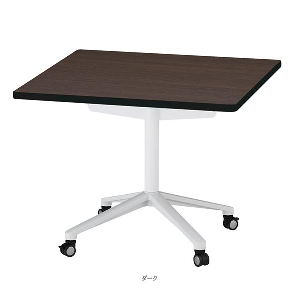 ミーティングテーブル 幅900×奥行900×高さ720mm ホワイトフレーム キャスター付 フォールディングテーブル テーブル 会議用テーブル 会議テーブル リフレッシュテーブル フラップテーブル 休憩室 会議室 折りたたみテーブル 机 オフィス家具 藤沢工業 TOKIO 【法人様限定】 [2]