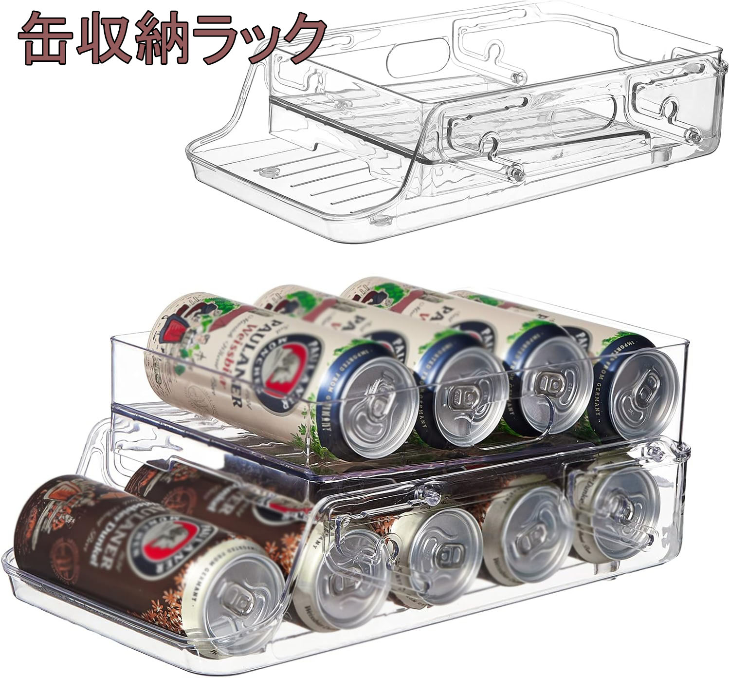 商品説明 商品詳細 【取り出しやすい】 角度のついた棚板により、缶を手前に転がすことができ、素早く簡単に注いだり補充することができます。 また、この機能により、古い缶を最初に取り出せます。 【折りたたみ可能なデザイン】 2段の冷蔵庫オーガナイザーは折りたたむことができ、1段として収納したい時や使用しない時は、片側をスライドさせるだけで使用でき、とても便利です。 【大容量】 缶収納ラックは、ビール、ソーダ、飲料など。 缶ラックのサイズは37 * 19.5 x 14cmです。 【省スペース】 二層ローリング設計により、缶を整理してアクセスしやすく、スペースを節約できます。 缶収納ボックスは食品グレードのプラスチックで作られており、安全で丈夫です。 【多機能ストレージ】 缶オーガナイザーは、冷蔵庫収納、パントリー、カウンタートップ、キャビネット、キッチンに最適です。 関連キーワード 缶ストッカー 缶収納ラック 缶ビール ホルダー 500ML缶収納 二重仕上げラック 折りたたみ 飲料収納ラック 冷蔵庫スッキリ 棚上も収納に 注意事項 ※画像はご覧になっているモニターやPCなどの環境により、実物と多少カラーが異なる場合がございます。 ※ページに記載の通りですが、製造時期や改良などによって仕様が若干異なる場合がございますので何卒ご了承下さい。 ※基本的には全国一律送料無料と対応させていただきますが、ご送付先は沖縄・北海道など離島の場合は2500円の送料をご請求させていただきます、ご注文後追加送料があります。 ※色味やサイズが異なるなどのクレームはご対応致しかねますので、ご了承ください。 ※商品のサイズは採寸方法によって、若干な誤差が生じる場合はあります。ご了承ください。 ※こちらの対応と商品について何かご不満がありましたら、「レビュー」を付ける前に一度ショップとご連絡してお願いいたします、ショップの誠意を持って最後まで対応させていただきます。 品質保証 ◎※販売している商品は全て新品未使用です、倉庫から出荷前に検品必要ですので、箱を開封する場合もございます、予めご了承くださいませ。 ◎※初期不良の場合は到着後3営業日以内にご連絡ください。 ◎※初期不良の場合は写真や動画を送って下さい、確認後無料で新品交換もしくは御返金致しますのでご連絡下さい。 ◎※写真や動画を送っていただけない場合は技術者と確認できません、返品返金対応出来ない可能性が御座います、予めご了承くださいませ。