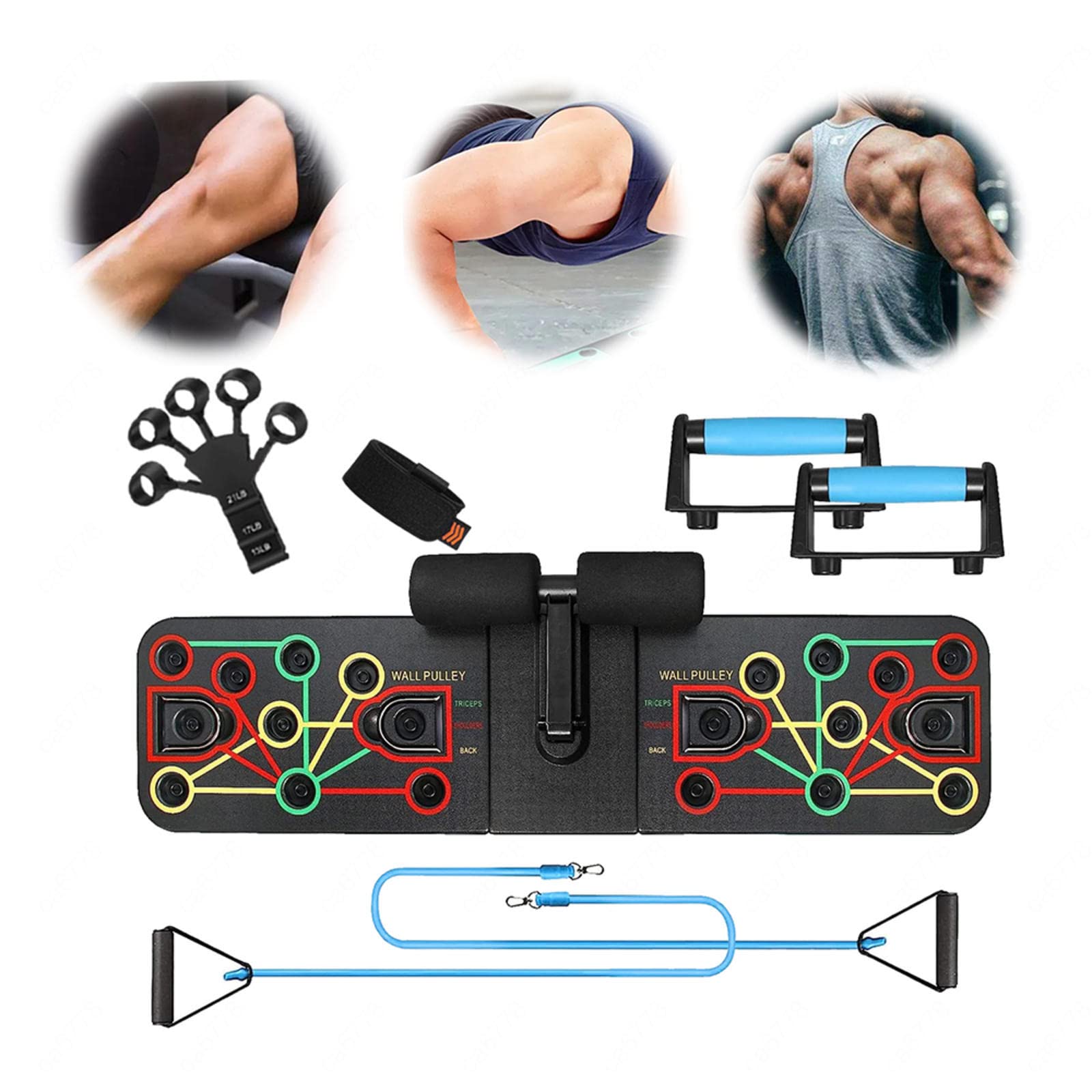 プッシュアップボード 5種類のトレーニング器具搭載 筋トレ 腕立て伏せ 男女兼用 折り畳み式 フィットネス 多機能 筋トレグッズ 筋肉トレ スポーツ器具 ホームジム コンパクト ダイエット 運動器具 筋肉作業 簡単組み立て プレゼント ギフト 送料無料