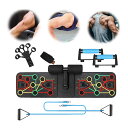 【スーパーSALE10%OFF】プッシュアップボード 5種類のトレーニング器具搭載 筋トレ 腕立て伏せ 男女兼用 折り畳み式 フィットネス 多機能 筋トレグッズ 筋肉トレ スポーツ器具 ホームジム コンパクト ダイエット 運動器具 筋肉作業 簡単組み立て プレゼント ギフト 送料無料(4)