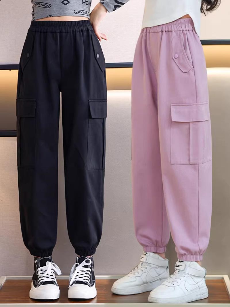 Rakuten - ダンス衣装 キッズ 男の子 女の子 ジョガーパンツ 韓国 スウェットパンツ きれいめ 可愛い ストレートパンツ 美脚 スポーツ ロングパンツ 人気 ゆったり ワイドパンツ ジュニア シンプル 長ズボン 通学 通園 手洗い お遊戯会 ブラック ピンク パープル カーキー プレゼント