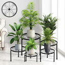 【5個パック】金属製プラントスタンド 屋外 屋内用 防錆 鉄製フラワーポットスタンド 複数の植物を置ける 頑丈 プラントポットシェルフ 自宅 パティオ 庭 装飾...