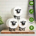 【1個/3個セット】羊のトイレットペーパーホルダー 置き型 北欧風 おしゃれ かわいい 動物ティッシュペーパーホルダー トイレットペーパースタンド 取り付け簡単...