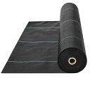 防草シート 黒 2m×100m 厚さ0.3mm 強力 農業用シート 雑草対策シート 固定ピン 厚手 高密度 高浸透性 雑草防除 雑草防止 庭園 歩道 洗濯場 園...
