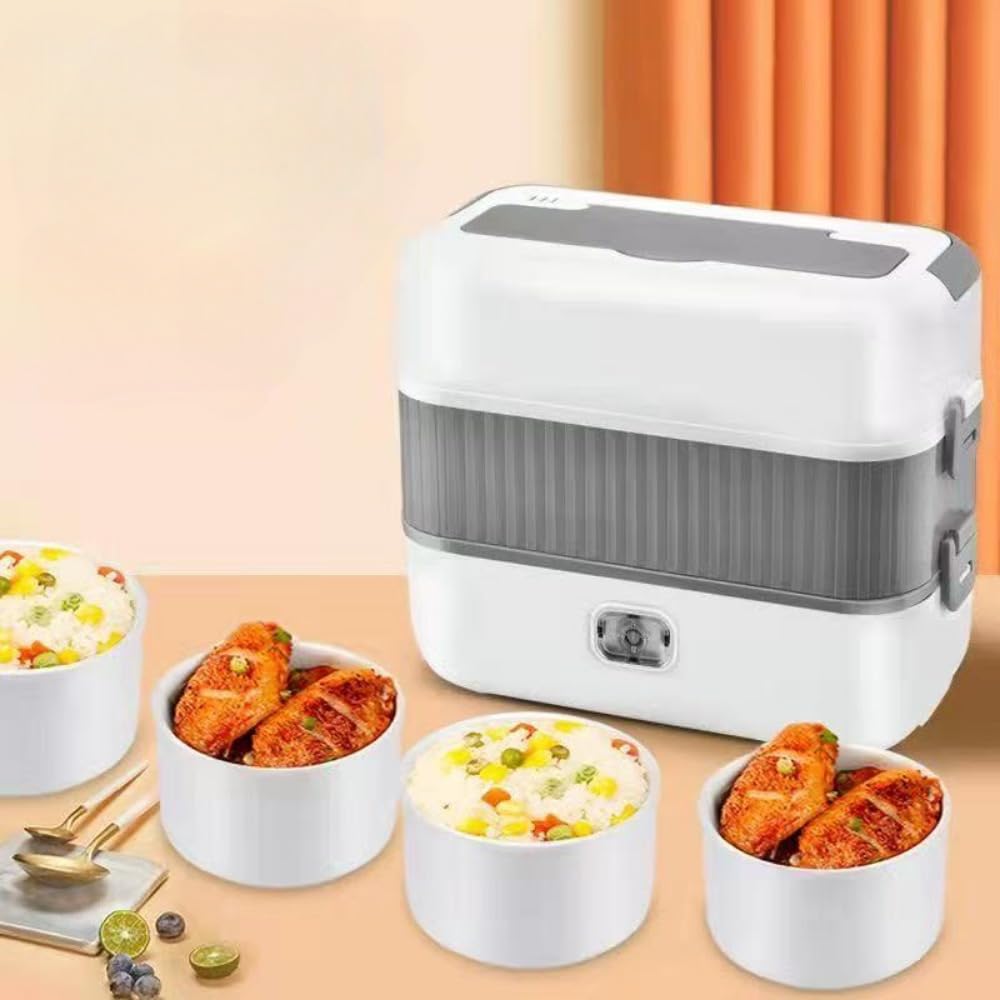 2層加熱弁当箱 炊飯器 家庭用 110V電気弁当箱 保温弁当箱 セラミックライナー 差し込み式弁当箱 サラリーマン 蒸し ご飯 料理 カレ 茶碗蒸し 簡単操作 高品質 耐久性 お手入れ簡単 持ち運び便利 自宅 旅行 キャンプ 出張 プレゼント ギフト 贈り物 送料無料
