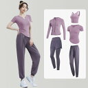 フィットネス ウェア セット レディース サマー ランニング スポーツ プロ仕様 ジム 筋トレ ストレッチ 速乾 ピラティス トレーニング エレガント ヨガ 春...
