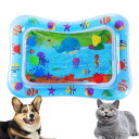 ペット用ウォーターベッド【約69×51cm】 猫 犬 クールマット 用水感覚プレイマット 暑さ対策 PVC素材 涼感 軽量 柔らかい 猫犬両用 猫用水遊びマット...